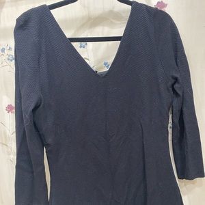 Black 3/4 sleeve v-neck from Black House White Market